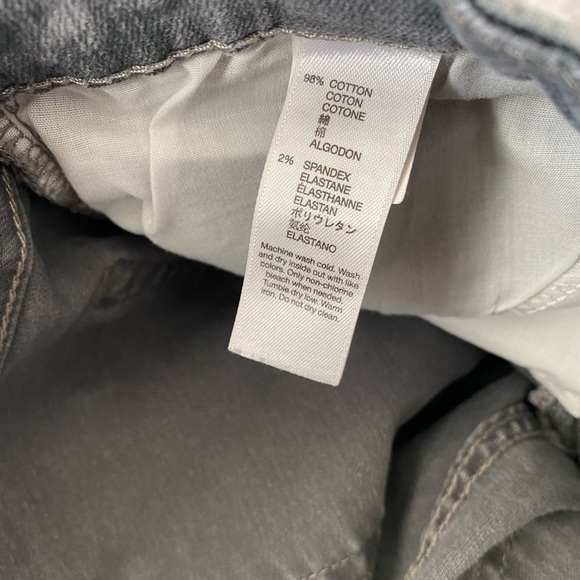 GAP 2014 LEGGING JEANS FLORAL PALM PRINT GRAY MID RISE SIZE 4/27 REGULAR - Picture 3 of 6